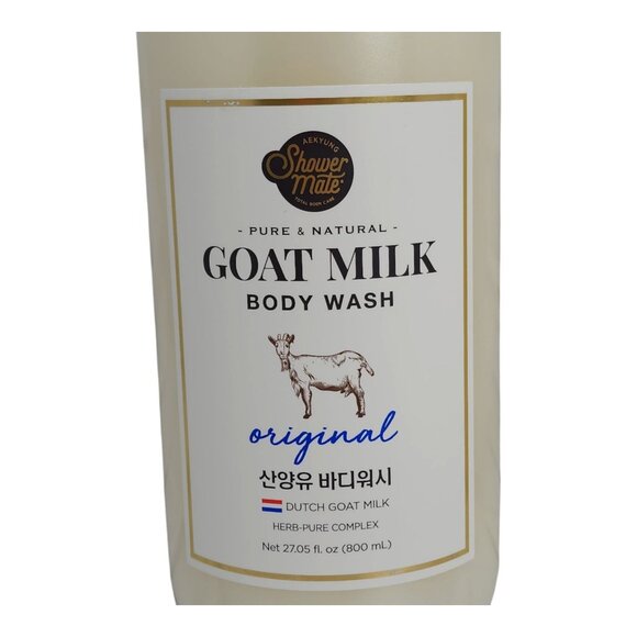Aekyung Shower Mate 2 pks Goat Milk Body Wash Jumbo Gentle & 27oz Original Scent - Picture 2 of 5